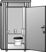 Sanit&auml;rcontainer, Schwarz-Weiss-Container, WC, Toiletten mieten