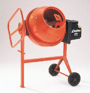 Betonmischer mit Handrad und Fu&szlig;bremse mieten leihen
