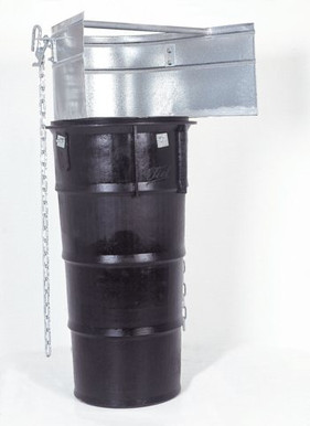 Einf&uuml;lltrichter aus Kunststoff  mit zwei Ketten mieten leihen