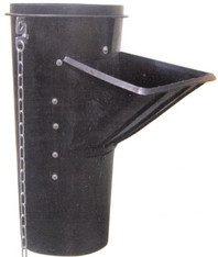 Schuttrutschen-Zwischenbef&uuml;llung aus Kunststoff mit 2 Ketten  mieten leihen