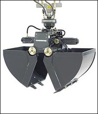 Greifer f&uuml;r 14,0 - 16,0 to. Kettenbagger / Mobilbagger mieten leihen