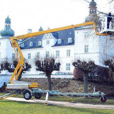 Anh&auml;nger-Arbeitsb&uuml;hne 15,50 m / 15m mieten leihen