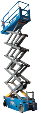 Elektro Scherenarbeitsb&uuml;hne 12 m / 12m schmal mieten leihen