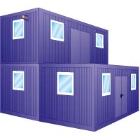 B&uuml;ro- Wohncontainer mieten leihen