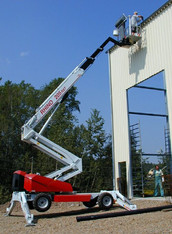 Scheren-Gelenkteleskop-Arbeitsb&uuml;hne 20m selbstfahrend mieten leihen