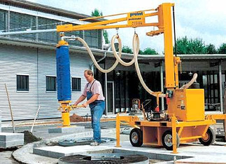 Vakuum- Plattenverlegemaschine  mieten leihen