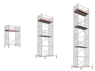 Alu Fahrger&uuml;st Arbeitsh&ouml;he 6,50m mieten leihen