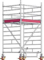 Alu Fahrger&uuml;st Arbeitsh&ouml;he 6,50m mieten leihen