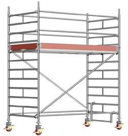 Alu Fahrger&uuml;st Arbeitsh&ouml;he 8,60m mieten leihen