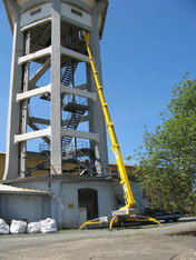 Kettenarbeitsb&uuml;hne, Raupenarbeitsb&uuml;hne von Omme mieten leihen