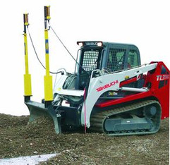 Lasersteuerung f&uuml;r Kompaktlader incl. 6-Wege-Schild mieten leihen