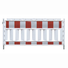 Absperrgitter HDPE m. refl. Folie, Typ 1, TL , Euro-Schrankenzaun mieten leihen