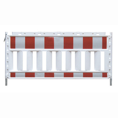 Absperrgitter HDPE m. refl. Folie, Typ 1, TL , Euro-Schrankenzaun mieten leihen