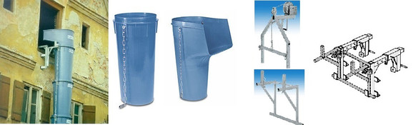 Schuttrohre, Schuttrutsche mieten leihen