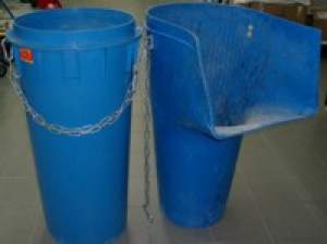 Bauschuttrohr m. Einf&uuml;lltrichter 1,00 m, Kunststoff  mieten leihen