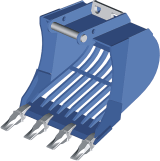 Siebl&ouml;ffel f&uuml;r Bagger bis 25 to MS21 mieten leihen