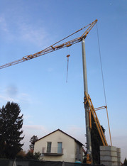 25 m Untendreher BauKran mieten leihen