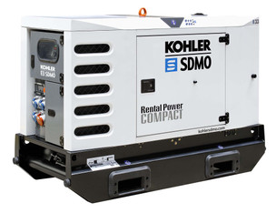 Stromerzeuger/ Stromaggregat / Generator 40 kVA auf Stra&szlig;enfahrwerk 80 km/h mieten leihen