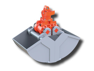 Hydraulischer Zweischalengreifer f&uuml;r Bagger bis 6to MS03 mieten leihen